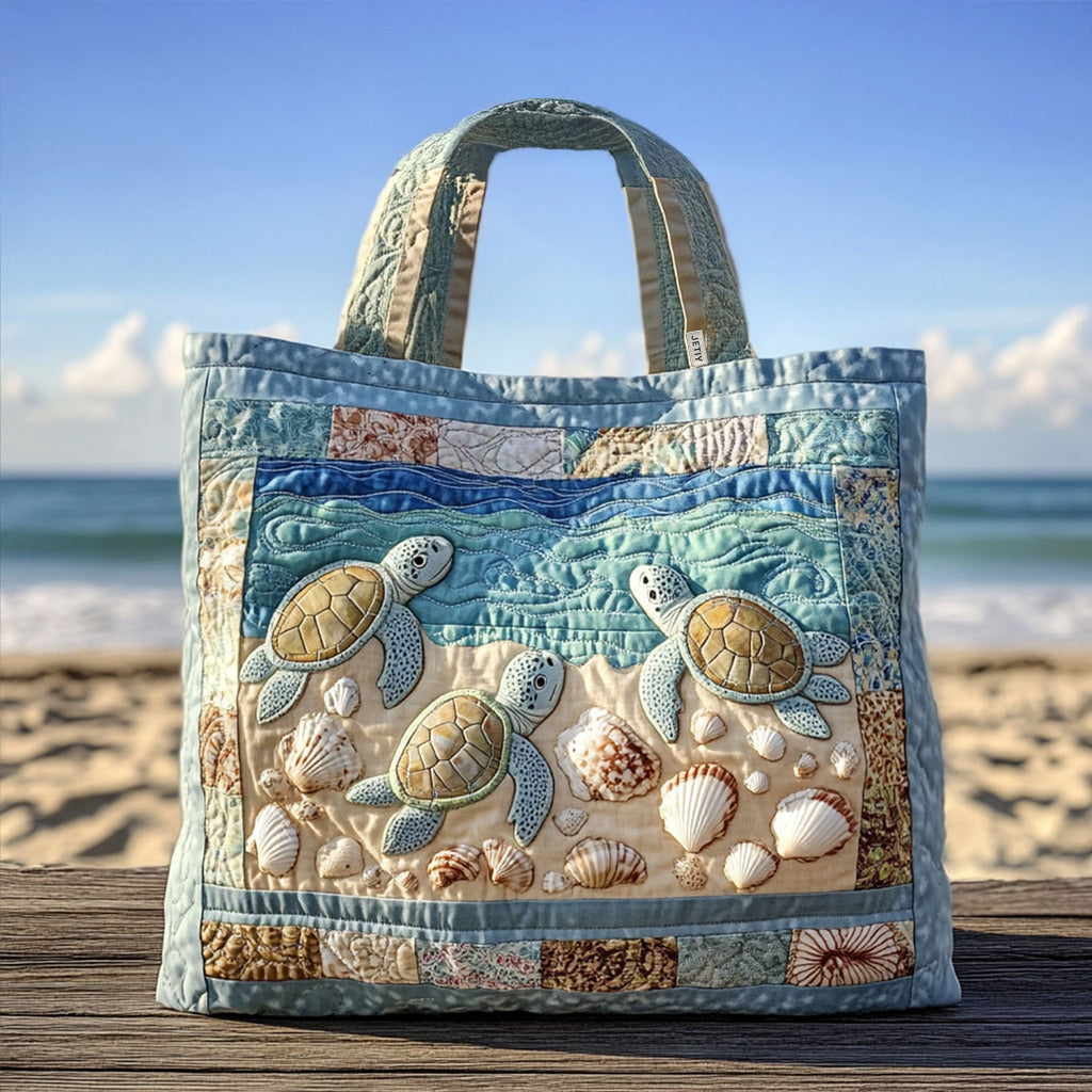 Turtle Quilted Tote Bag NCU0VT208