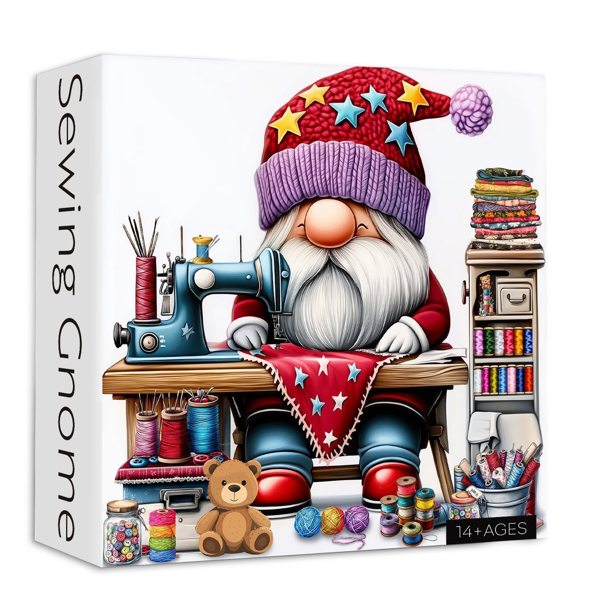 Sewing Gnome Jigsaw Puzzle 1000 Pieces