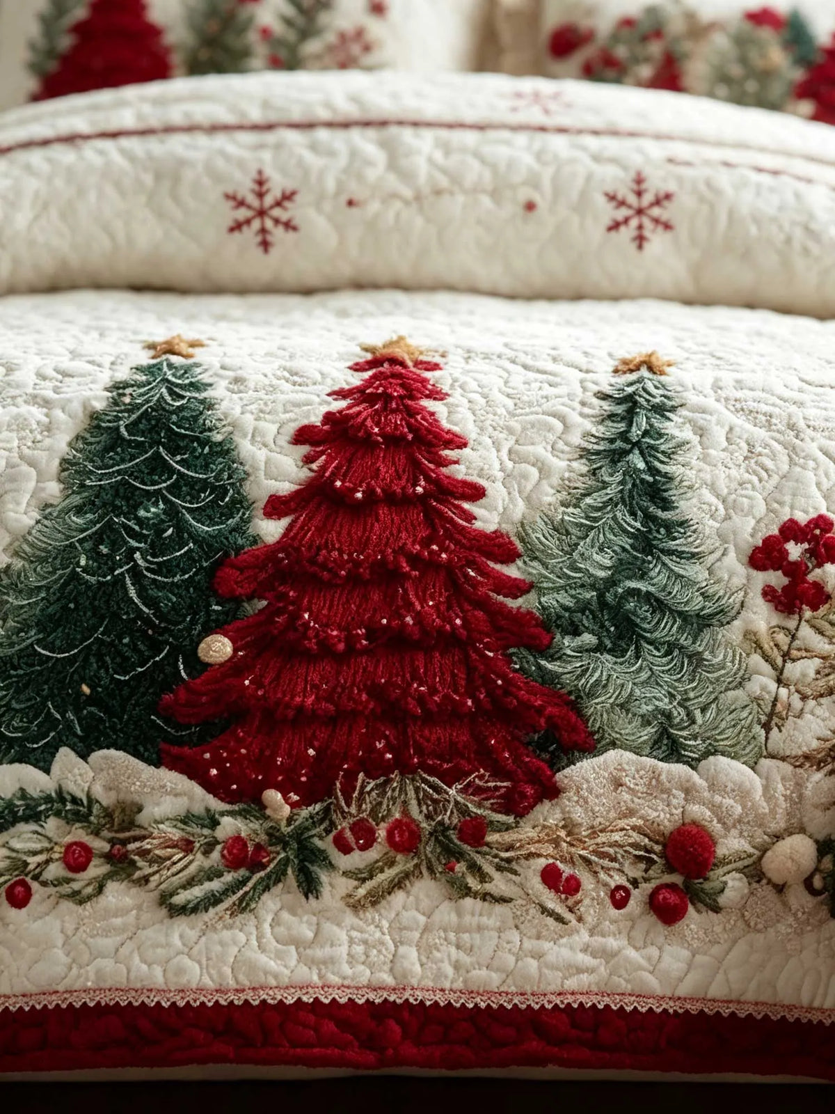 Frosted Wonder 3‐Piece Quilted Bedding Set