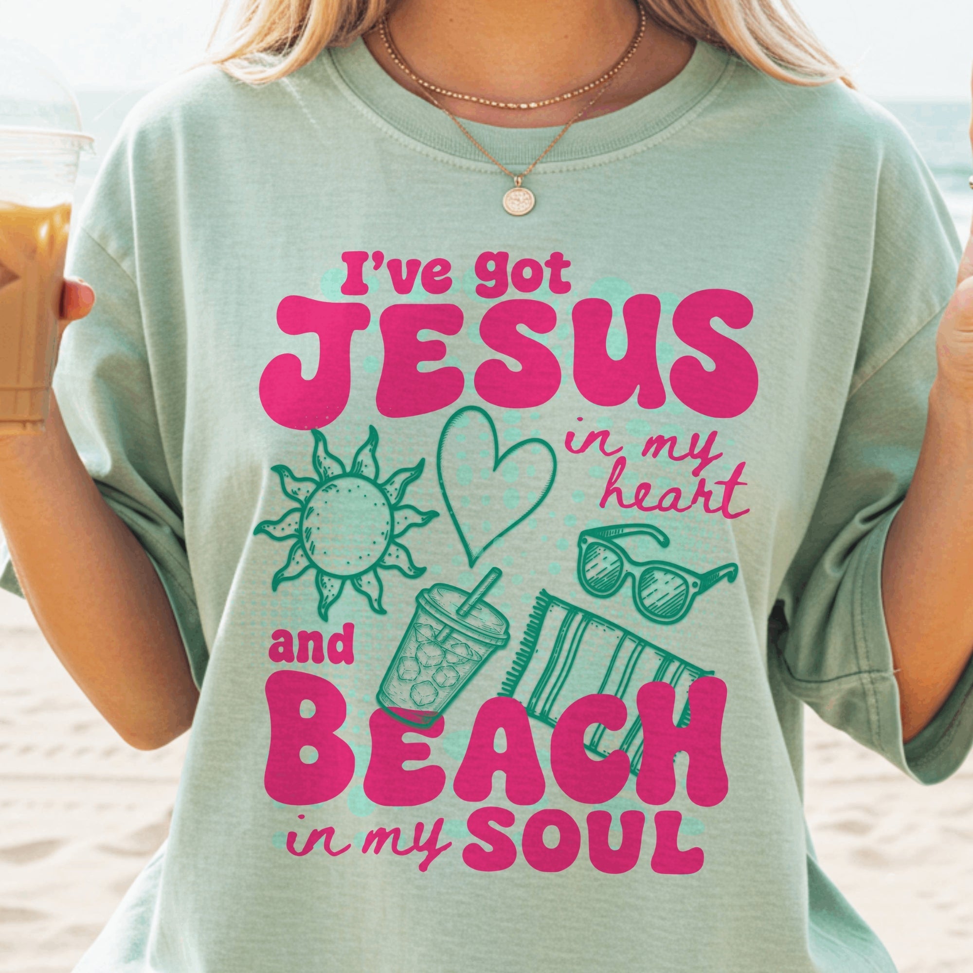 I've Got Jesus in my Heart and Beach in my Soul T-Shirt