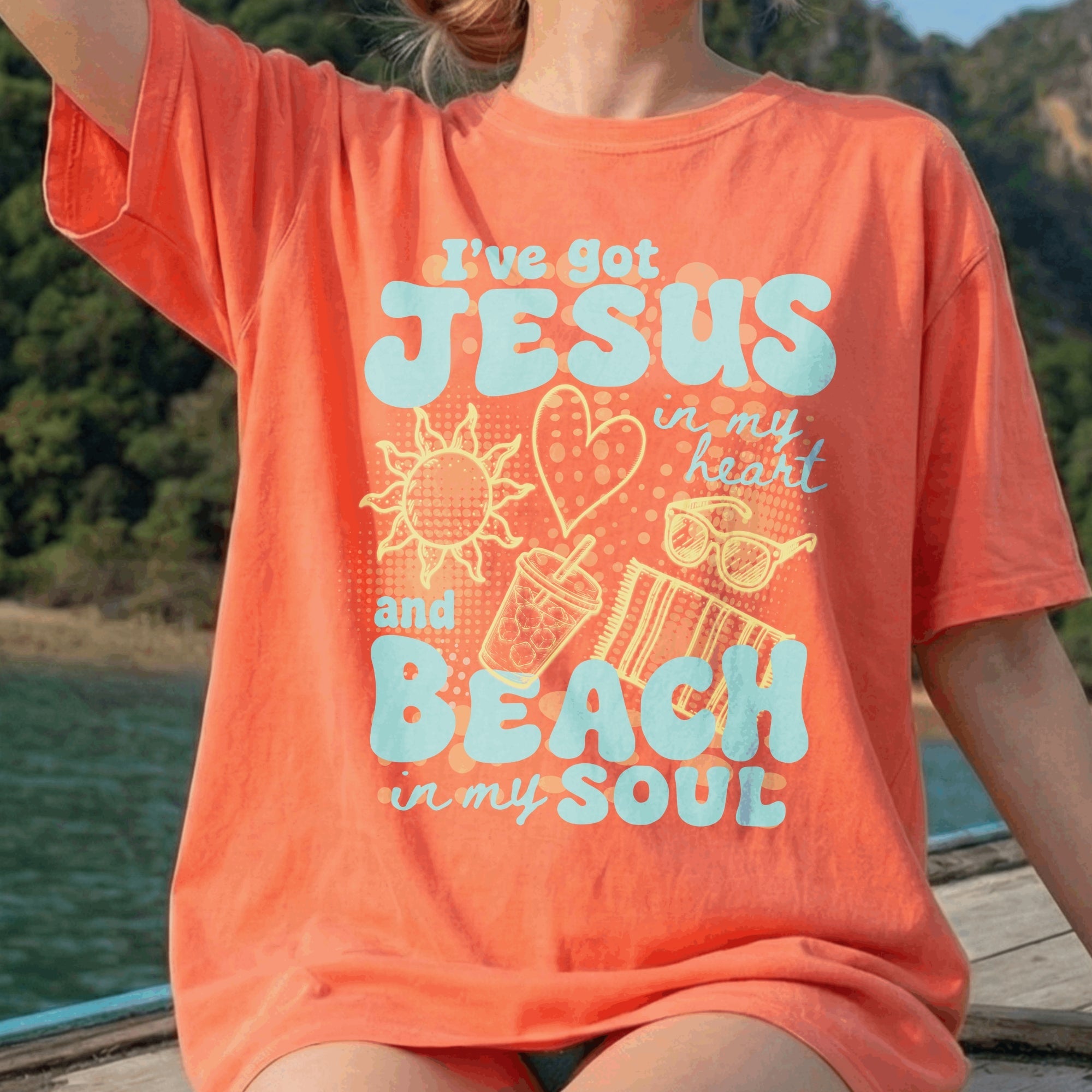 I've Got Jesus in my Heart and Beach in my Soul T-Shirt