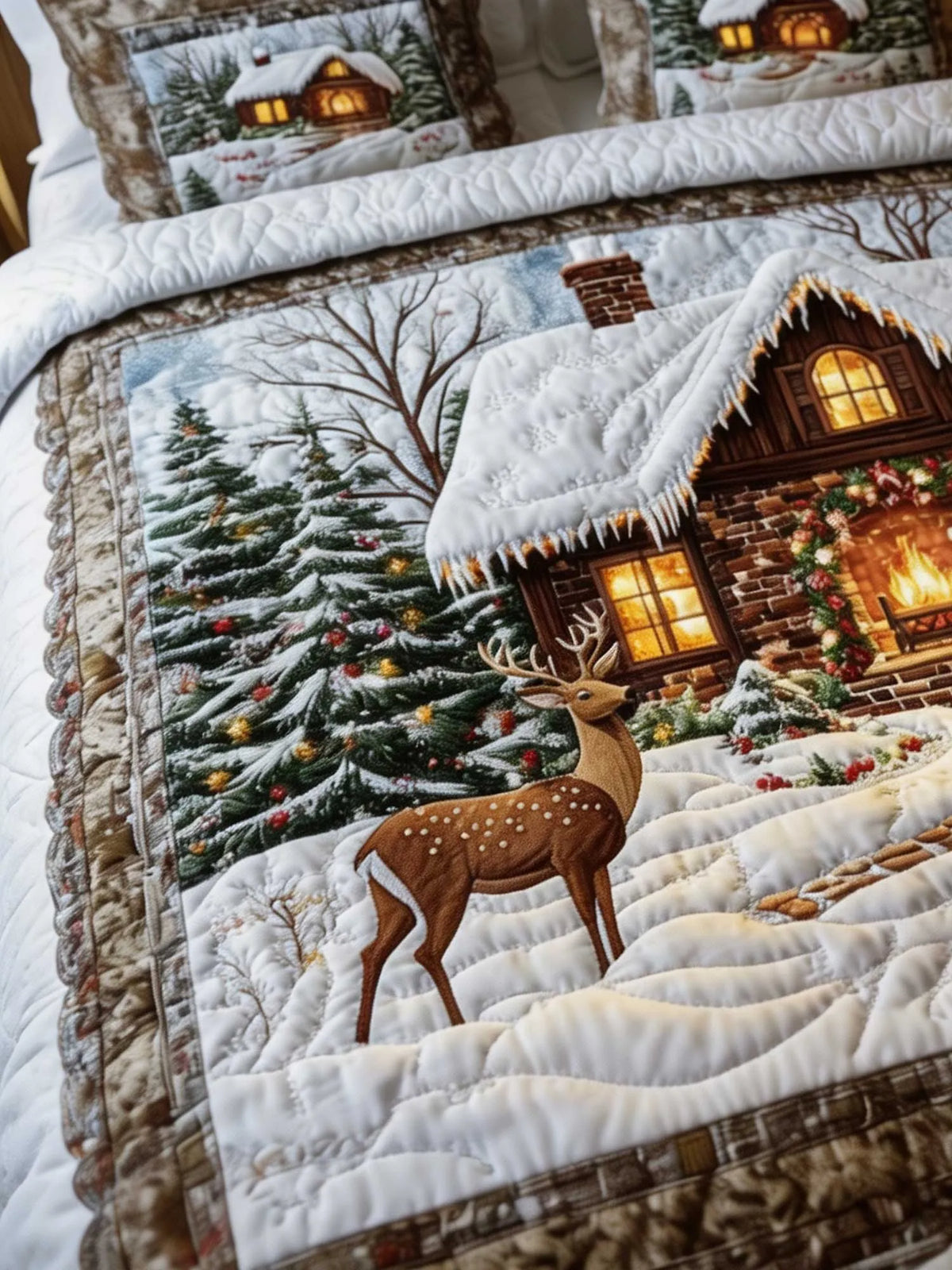 Cozy Cabin 3‐Piece Quilted Bedding Set