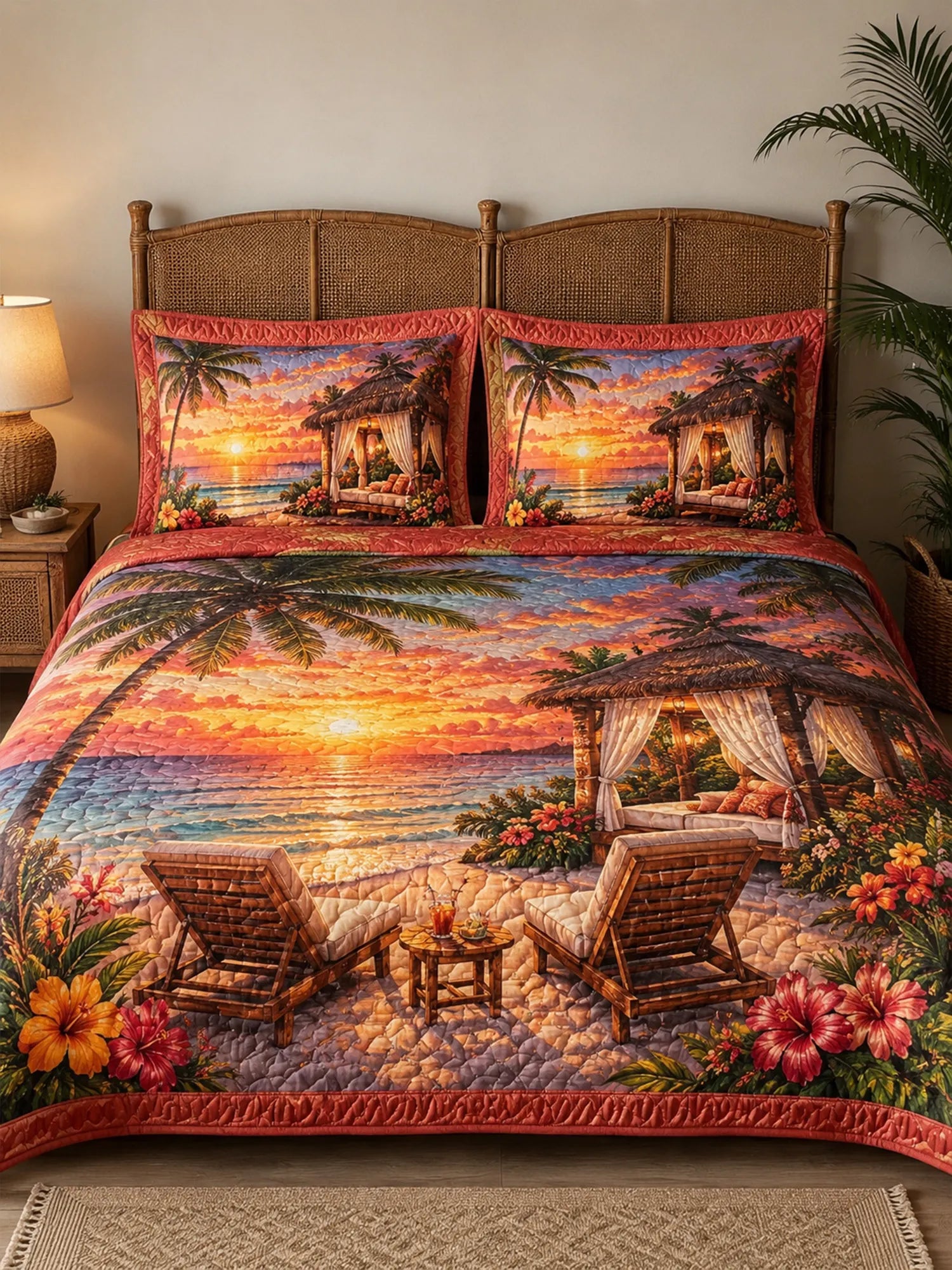 Shore Break 3-Piece Quilted Bedding Set