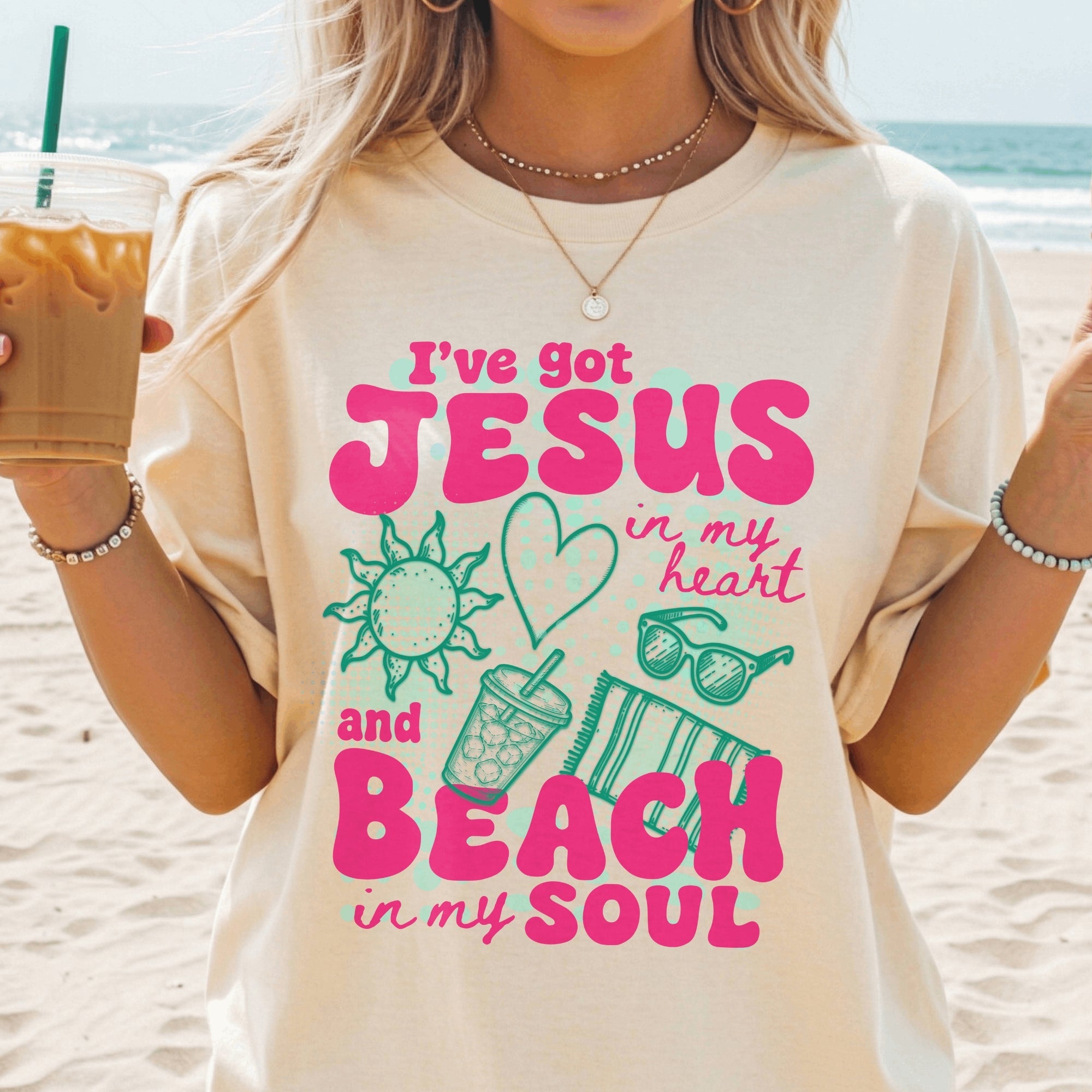 I've Got Jesus in my Heart and Beach in my Soul T-Shirt