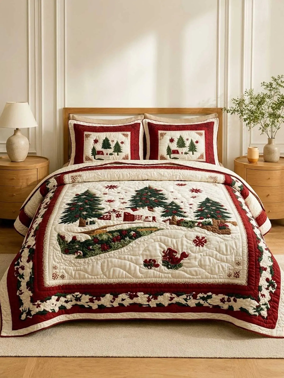 Winter Wonderland 3‐Piece Quilted Bedding Set