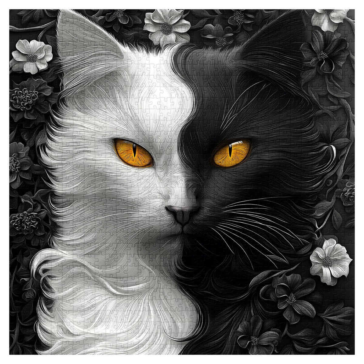 Yin Yang Cat Jigsaw Puzzle 1000 Pieces
