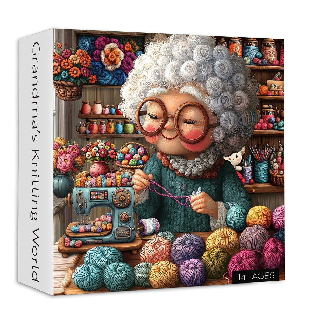 Grandma’s Knitting World  Jigsaw Puzzle 1000 Pieces