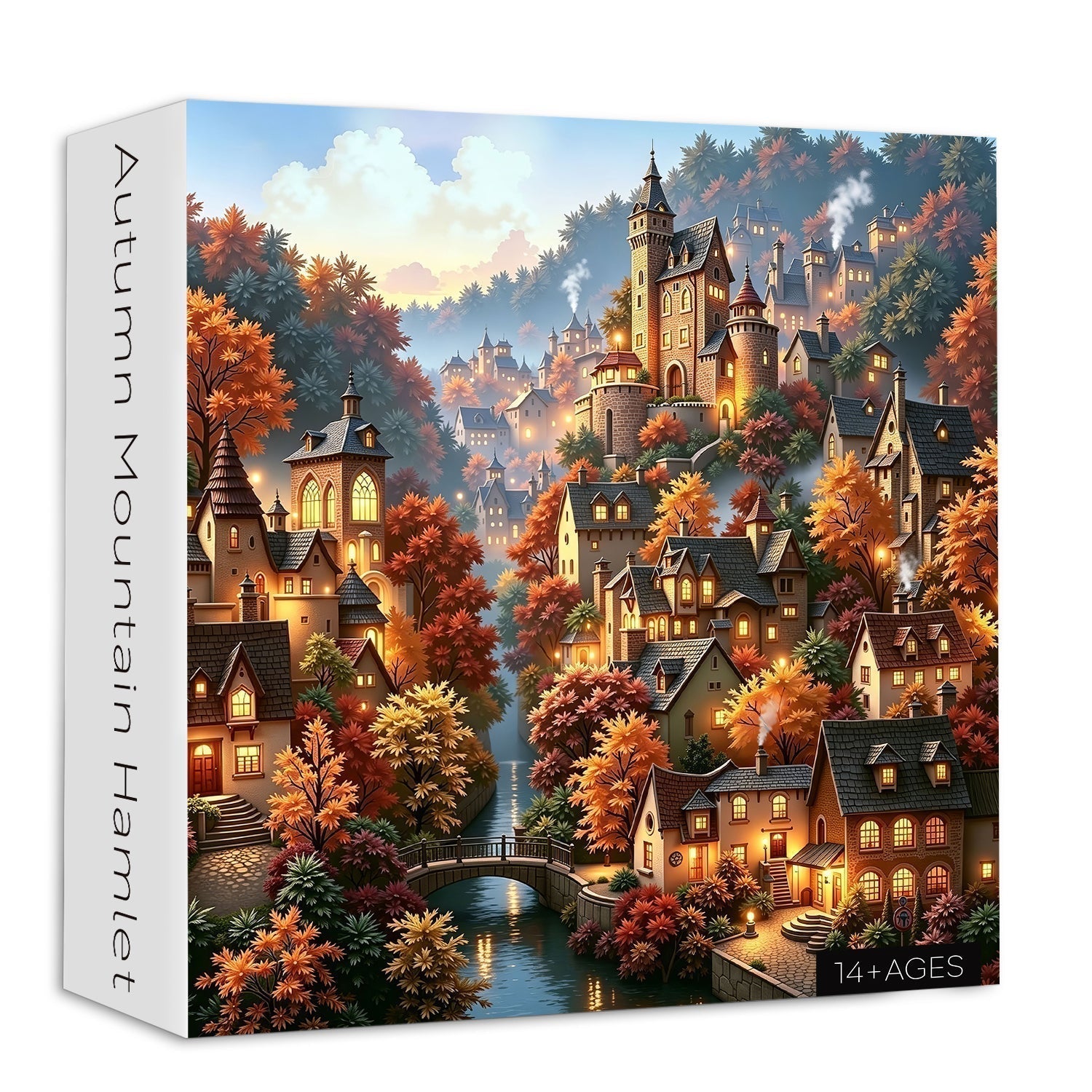 Autumn Mountain Hamlet  Jigsaw Puzzle 1000 Pieces