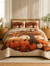 Patchwork Gourd 3‐Piece Quilted Bedding Set