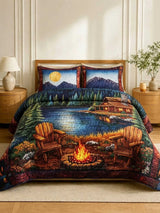 Midnight Harmony 3‐Piece Quilted Bedding Set