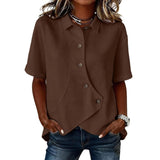 Asymmetrical Placket Button Down Shirt