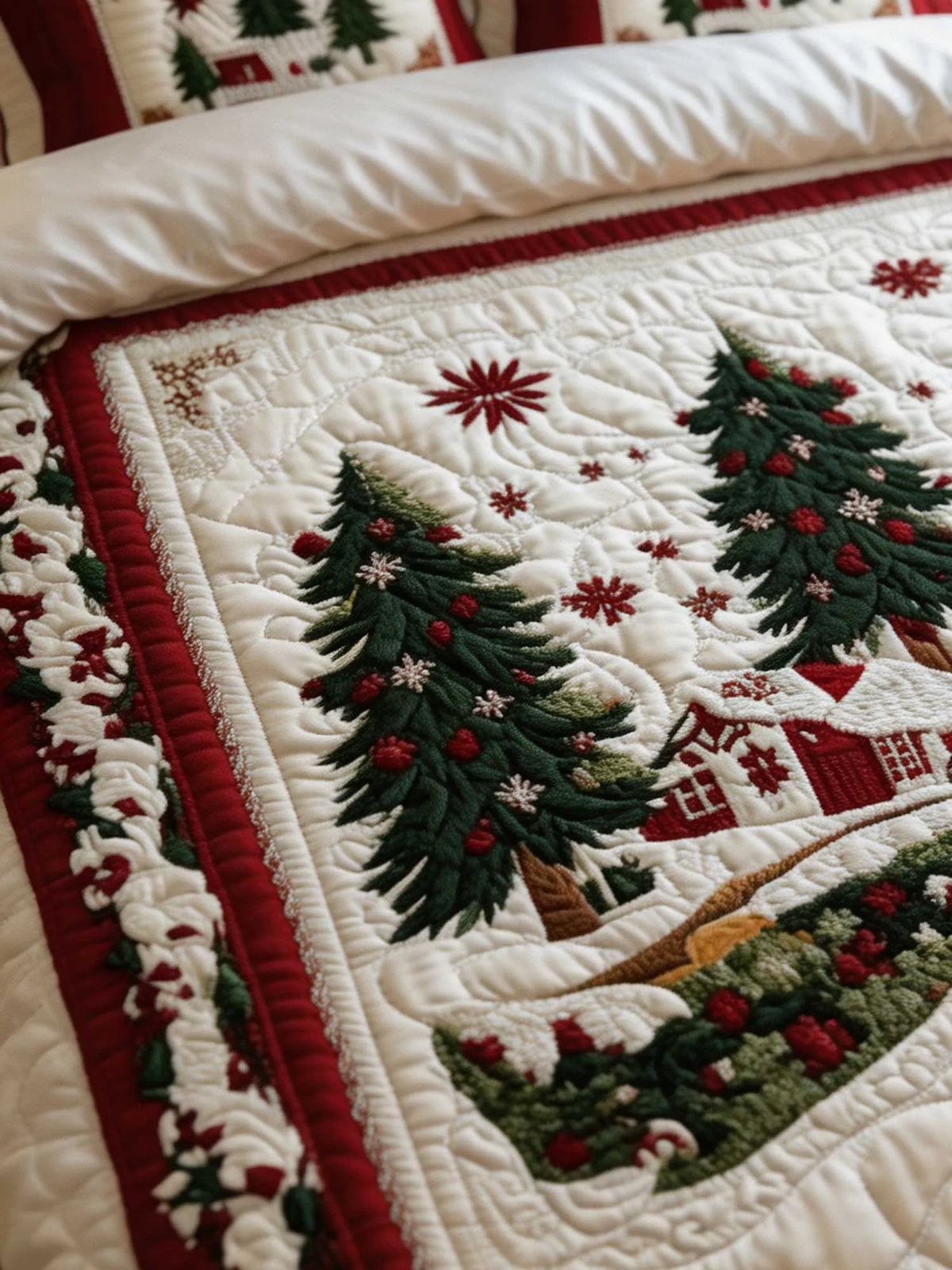 Winter Wonderland 3‐Piece Quilted Bedding Set