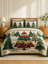 Winter Forest 3‐Piece Quilted Bedding Set