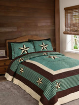 Texas Star Patchwork Western 3‐Piece Quilted Bedding Set