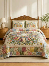 Wildflower Books 3‐Piece Quilted Bedding Set