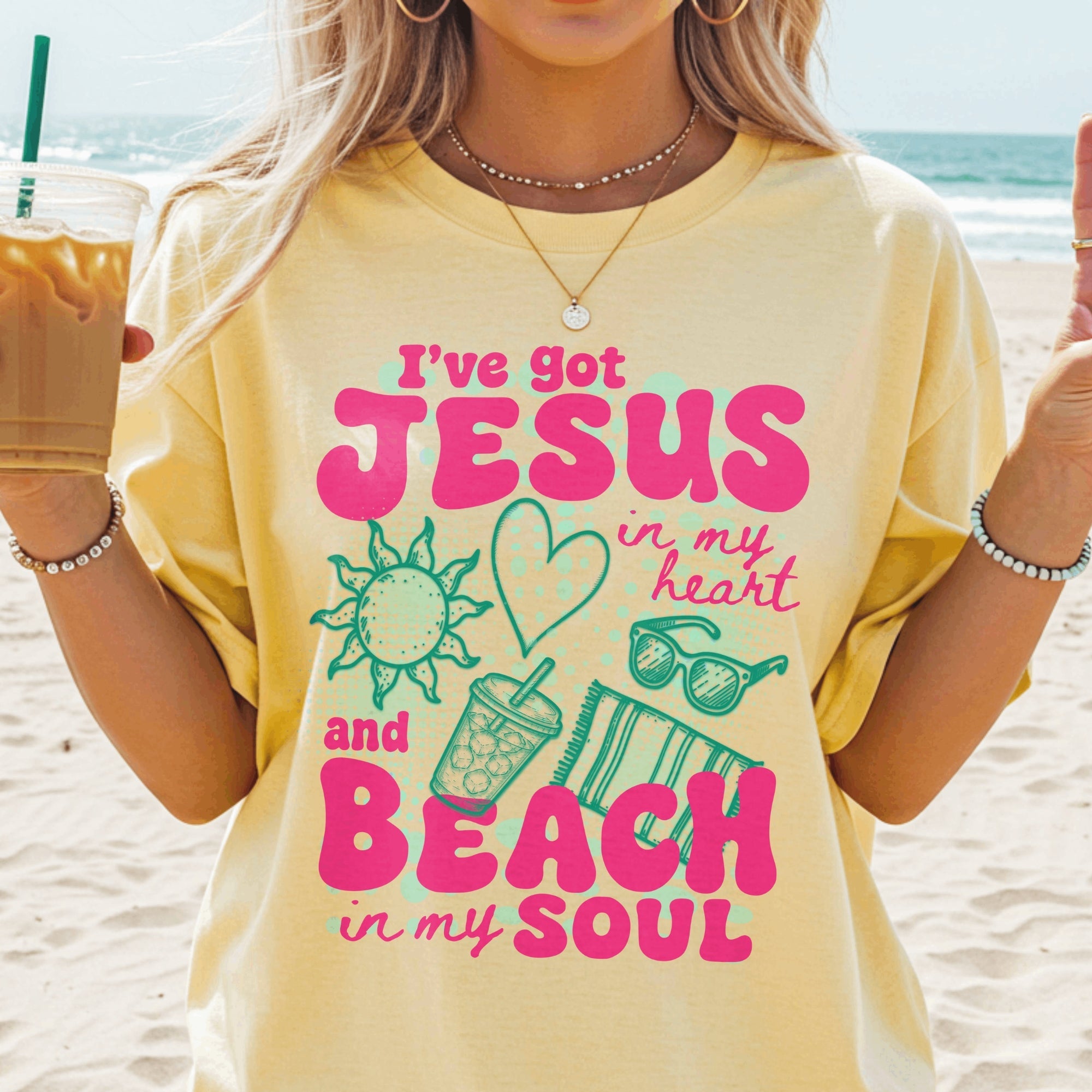 I've Got Jesus in my Heart and Beach in my Soul T-Shirt