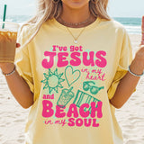 I've Got Jesus in my Heart and Beach in my Soul T-Shirt