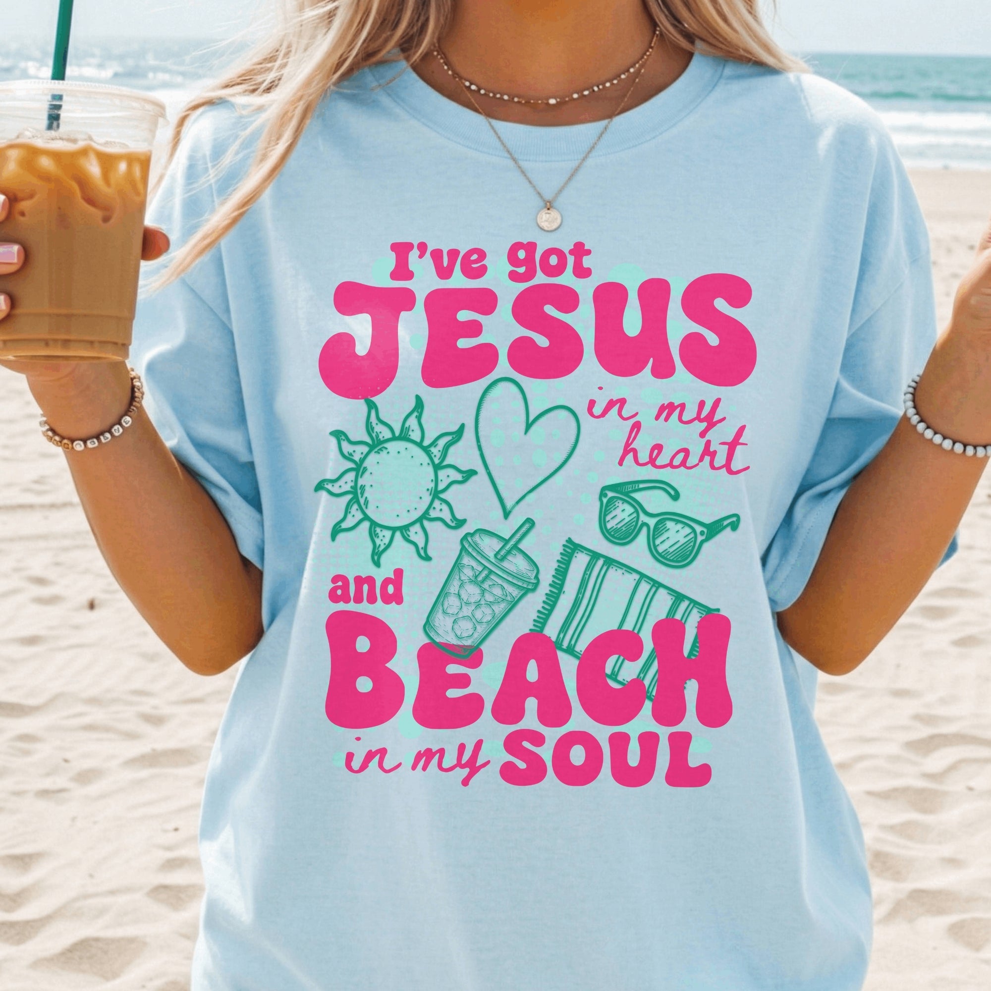 I've Got Jesus in my Heart and Beach in my Soul T-Shirt